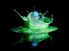 Blue green splash